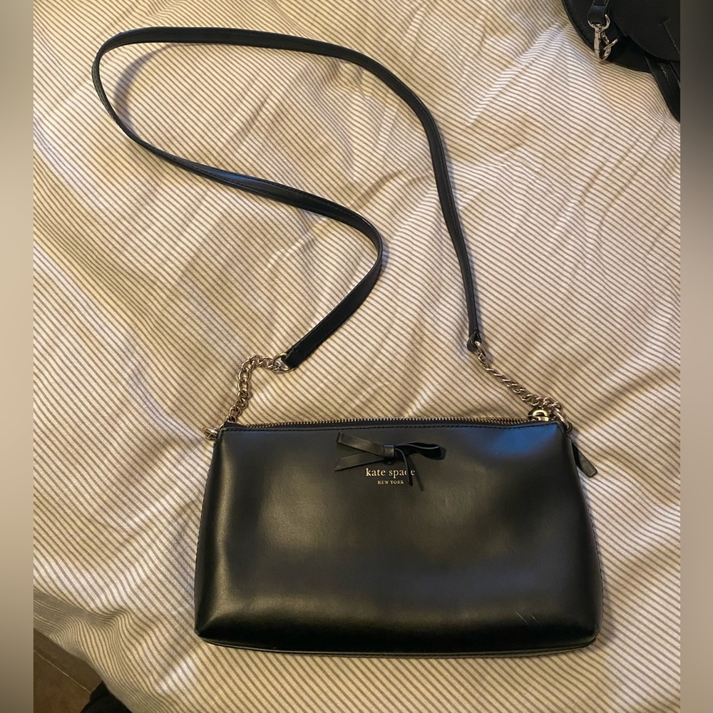 Black Kate Spade crossbody purse